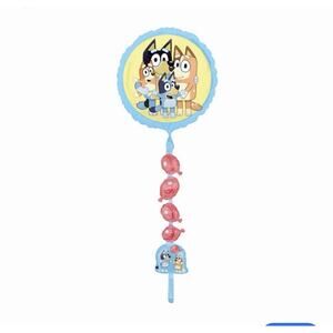 2 Pack Of Bluey Airwalker Foil Balloons For Birthday Party 67”